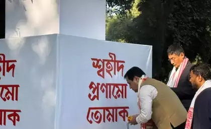 Sonowal Honors Assam Movement Martyrs on Swahid Diwas”