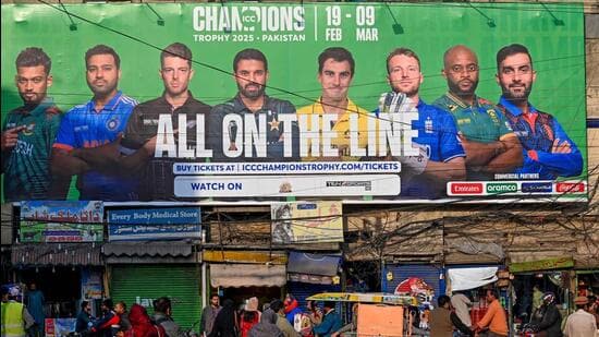 A billboard in Lahore advertising the Champions Tr 1739723863058