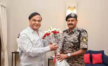 CRPF DG GP Singh’s First Meeting with Assam CM Himanta Biswa Sarma