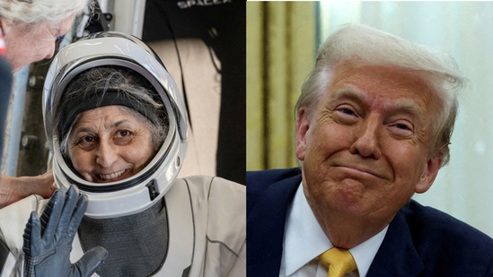 Sunita Williams and Donald Trump 1742374222835 1742374223364