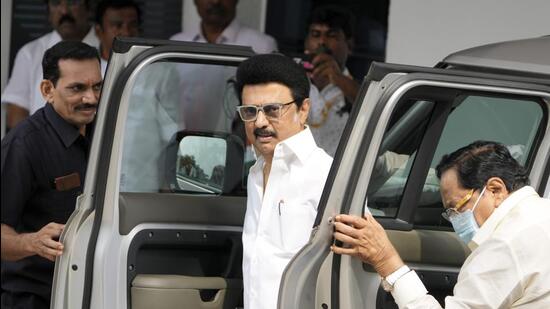 Tamil Nadu Chief Minister MK Stalin arrives to par 1741202706356